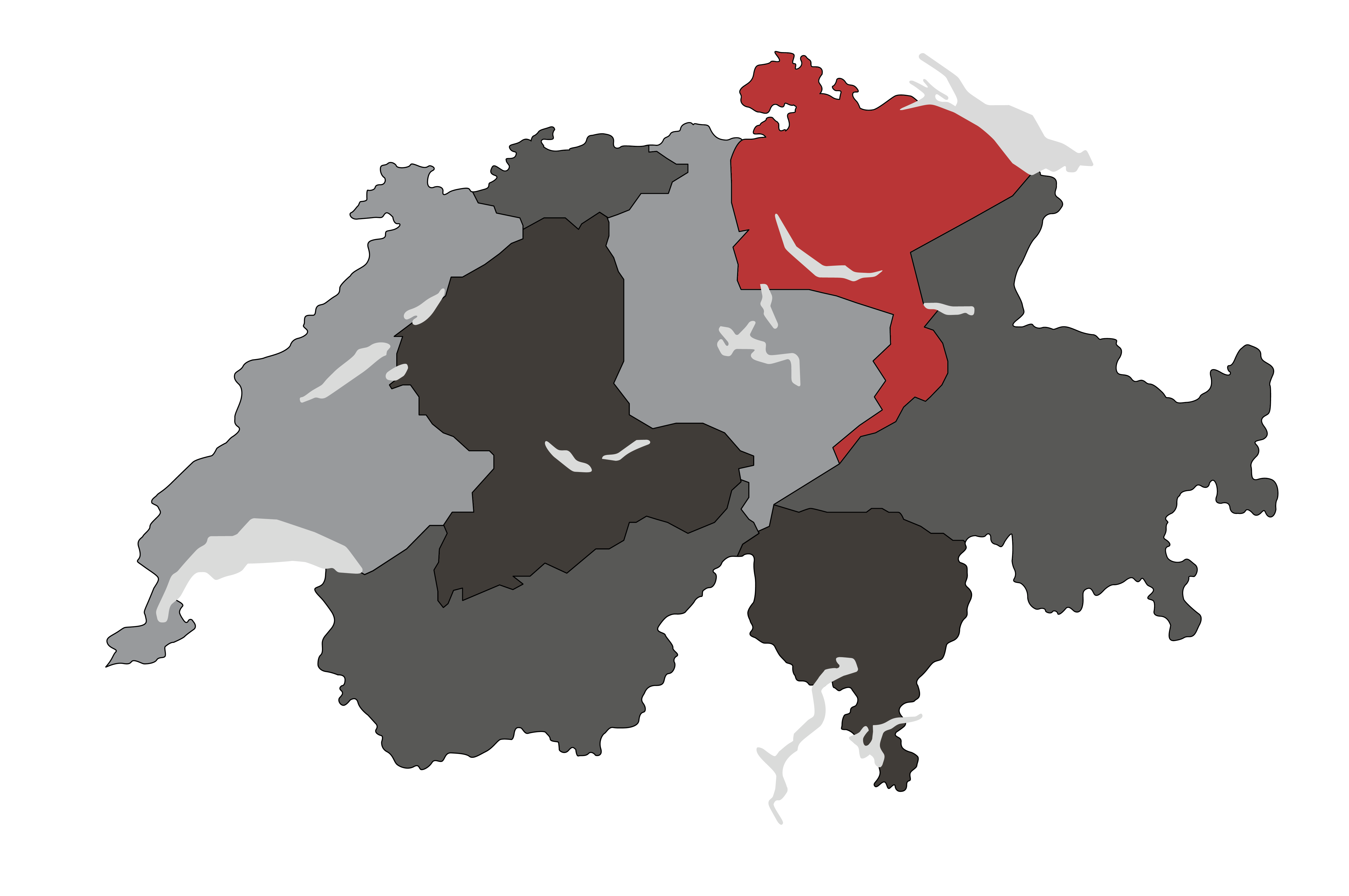 Karte Zürich und Ostschweiz